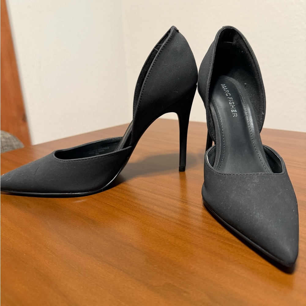 Marc Fisher Black Stiletto Heels D'Orsay
